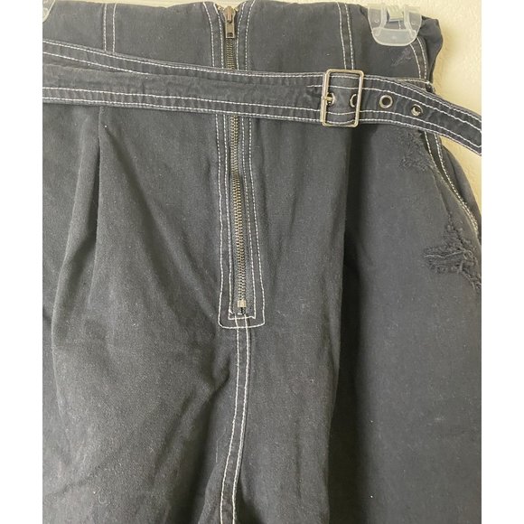 Carmar LA Black Pants with white stitching Distressed  Size 12 NWT - Picture 5 of 7